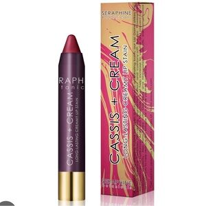Cassis + Cream Lip Stain - Deep pink by Seraphine Botanicals new in box full siz